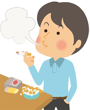 タバコに含まれるタールには強い粘着性